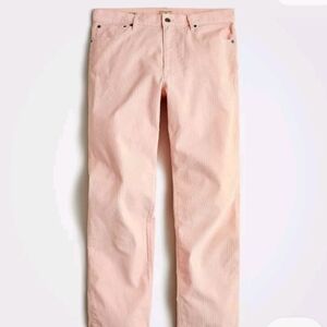 .J.Crew Pants Mens 34x32 Corduroy Relaxed Fit Pink Classic Straight NWT